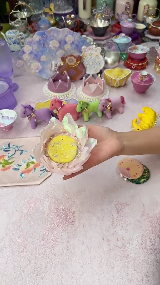 22粉色莲花木托