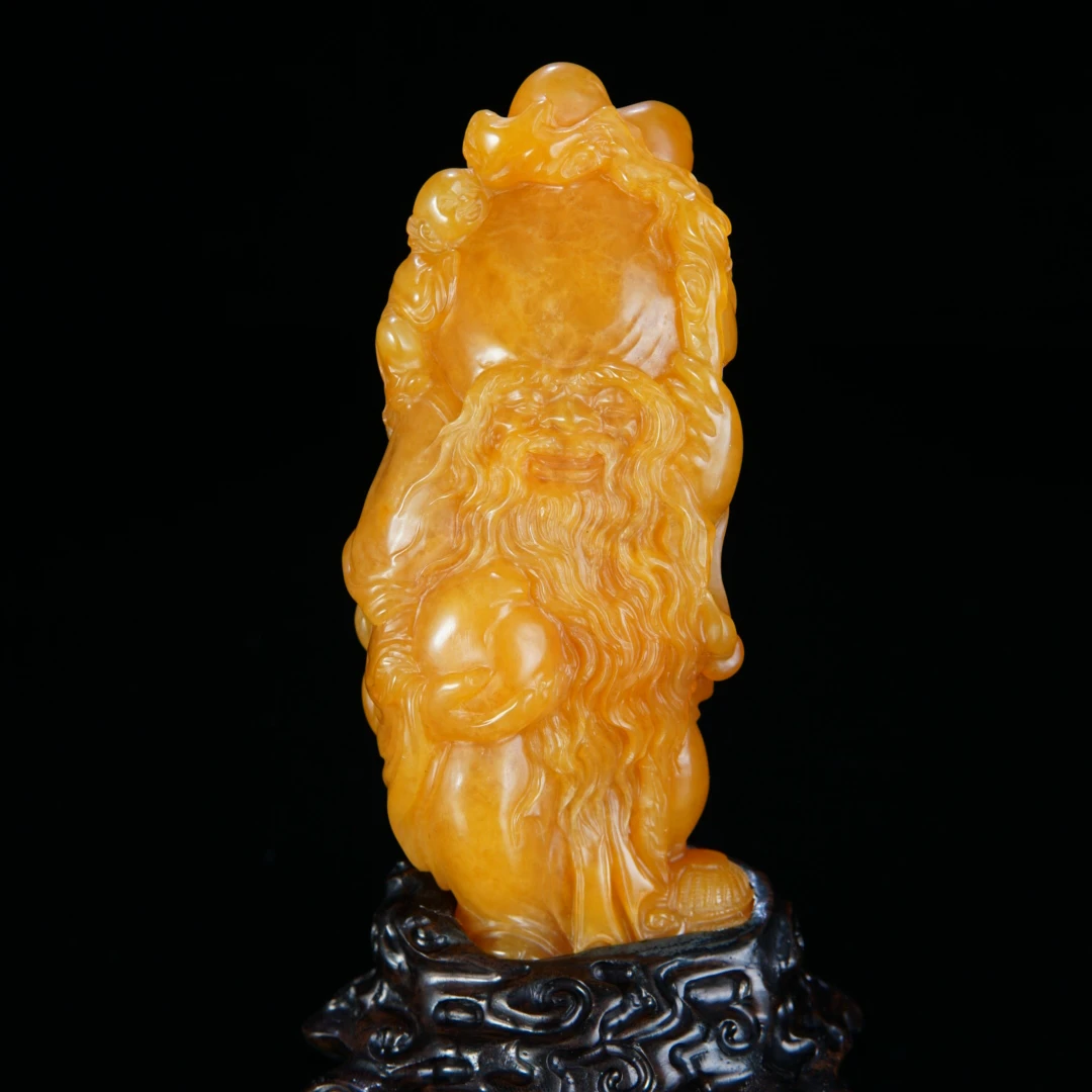 lot-019 寿山田黄石《寿星》摆件 138.9克 28*40*100