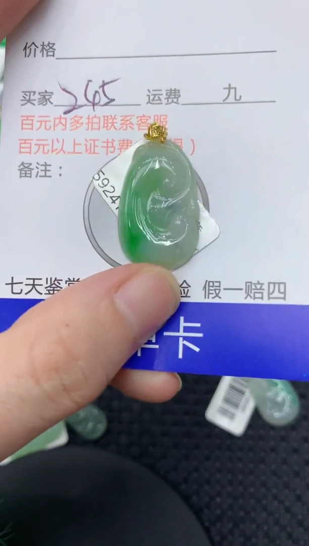 【闪购商品】翡翠颈饰18K金镶嵌1111111111