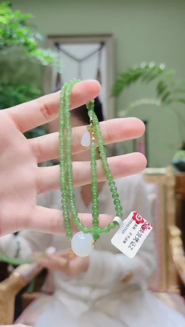 颈饰未镶嵌和田玉碧玉项链z多样性发货
