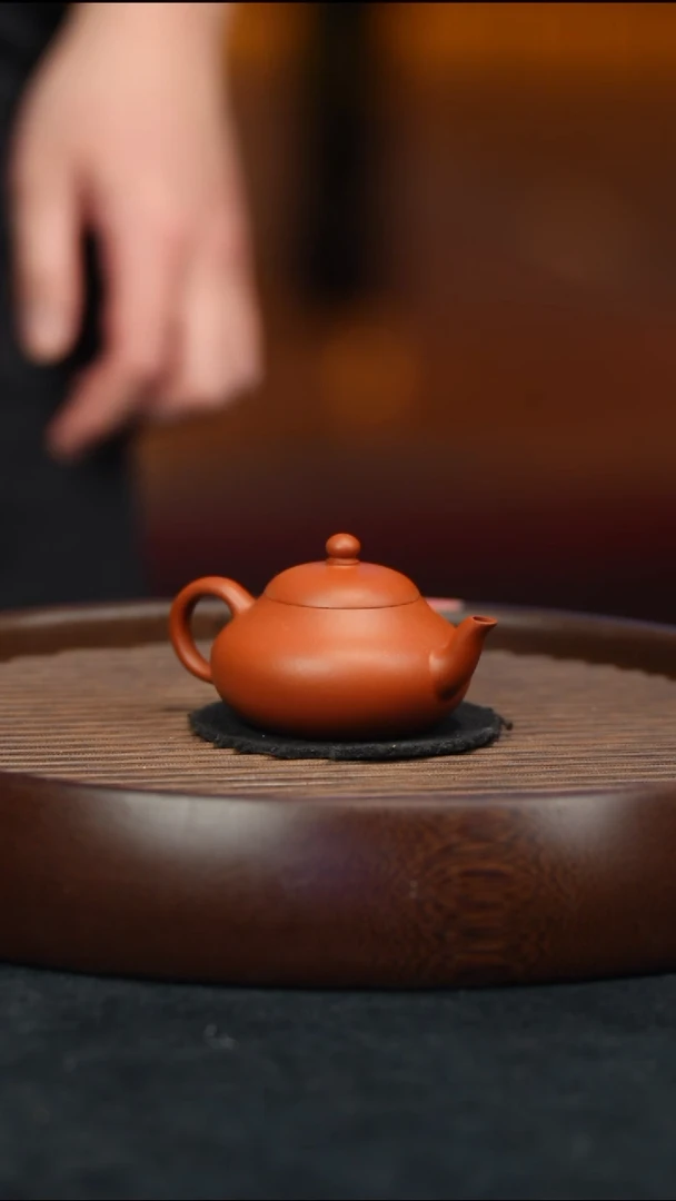 【闪购商品】紫砂茶壶朱泥 矮梨形