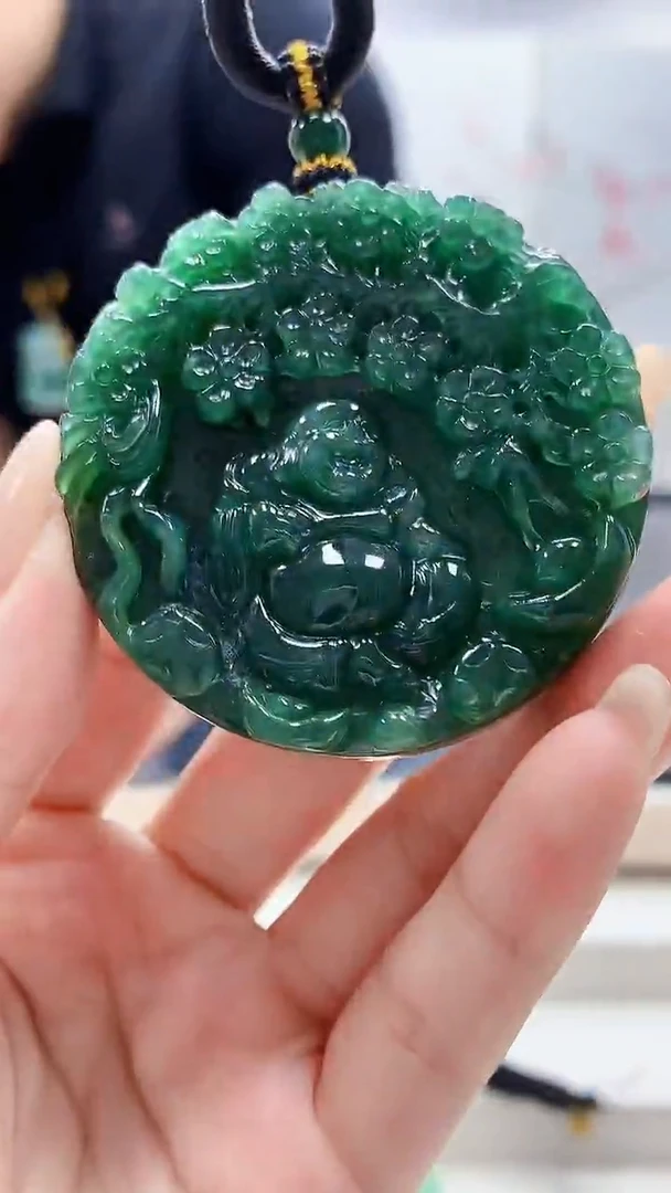 未镶嵌定制翡翠5060lr-毛货挂件62