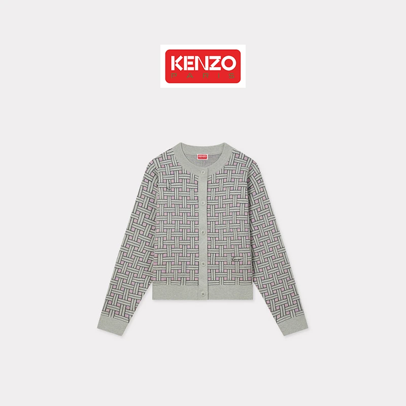 KENZO 25秋冬新品 女士Weave系列经典版型休闲针织开衫