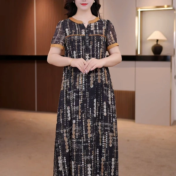 夏季新款大码女装连衣裙遮肉显瘦收腰显瘦 [Y] FY-763