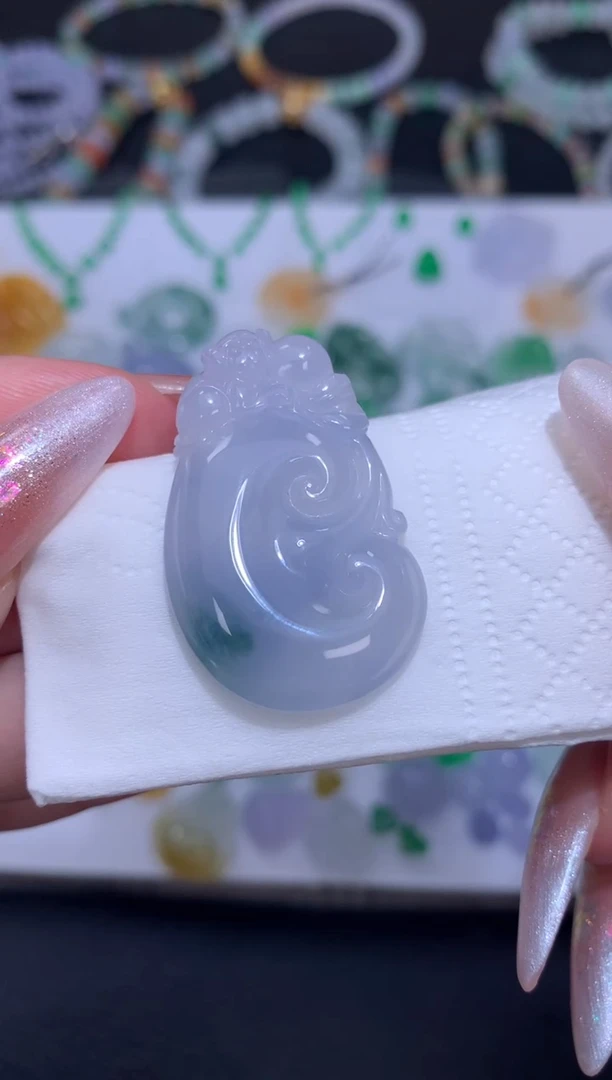 未镶嵌定制翡翠如意