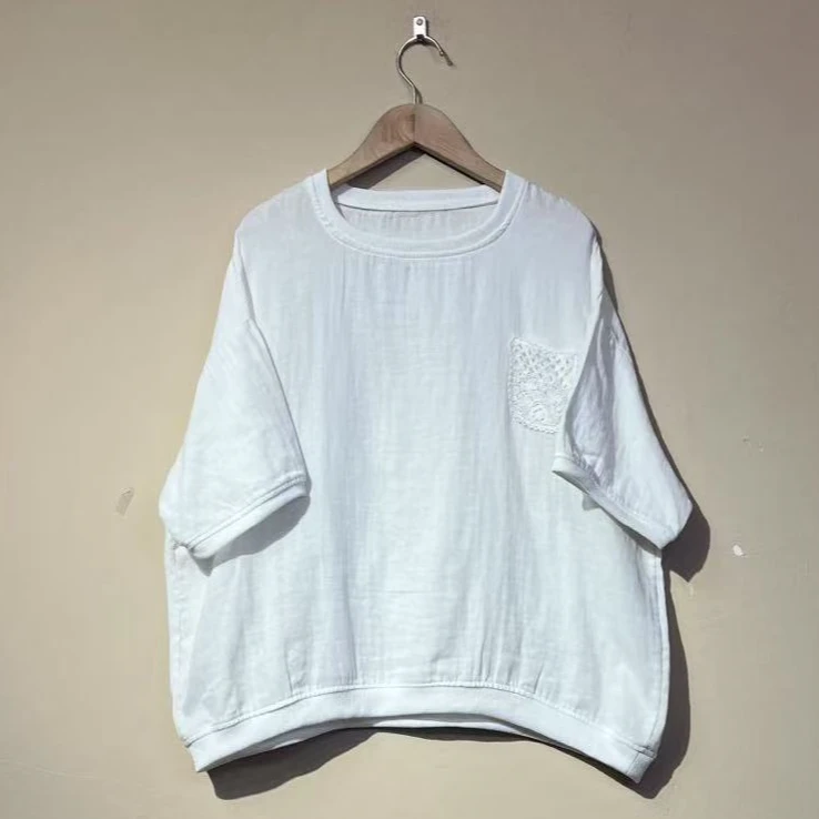 蕾丝口袋宝宝棉T恤  ls001