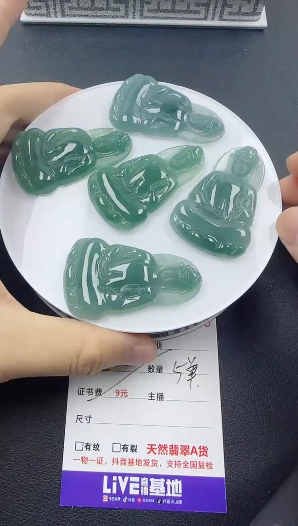 【闪购商品】翡翠颈饰未镶嵌翡翠素衣观音（多样性发其一）