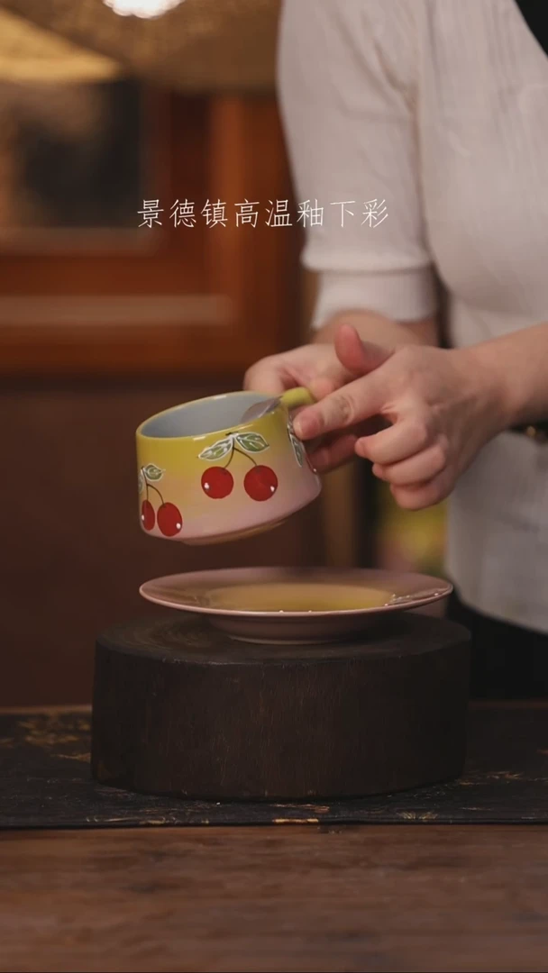 陶瓷景德镇高温釉下手绘陶瓷363
