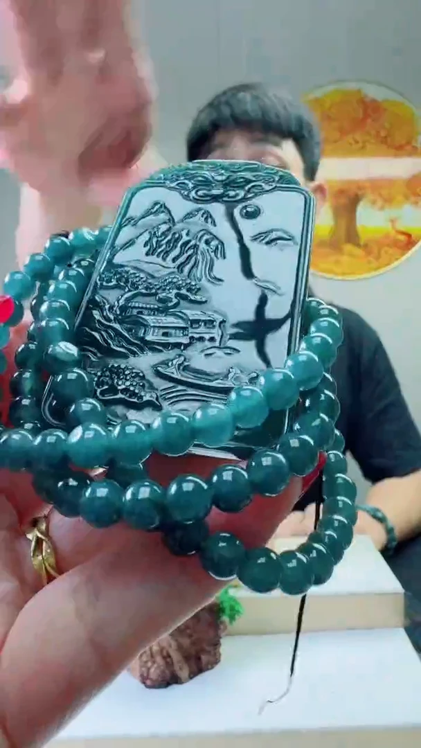 颈饰未镶嵌翡翠天然A货翡翠  多样性随机发其一