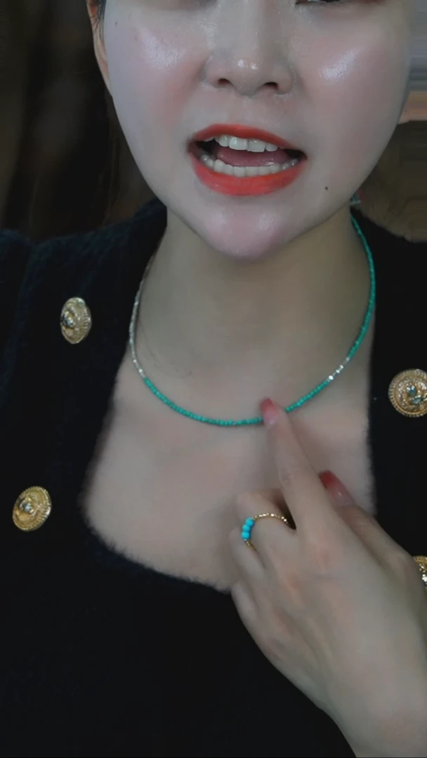 【闪购商品】绿松石项链银S925镶嵌发货一件