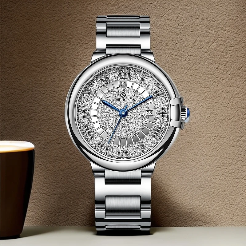 LOUIEJUELEN 气球十八周年纪念款银白沙丘系列男士腕表 DZ