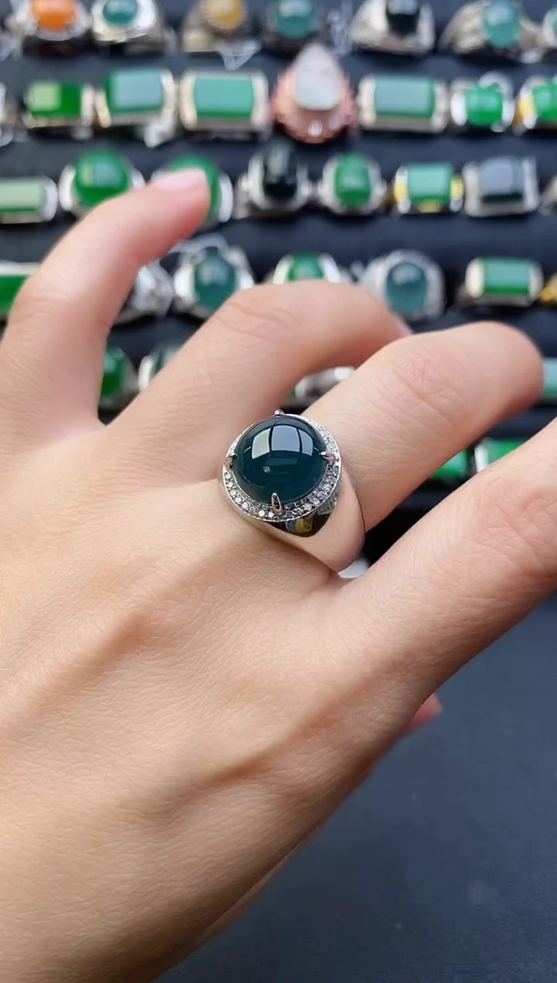 【闪购商品】翡翠戒指银S925镶嵌11111111111