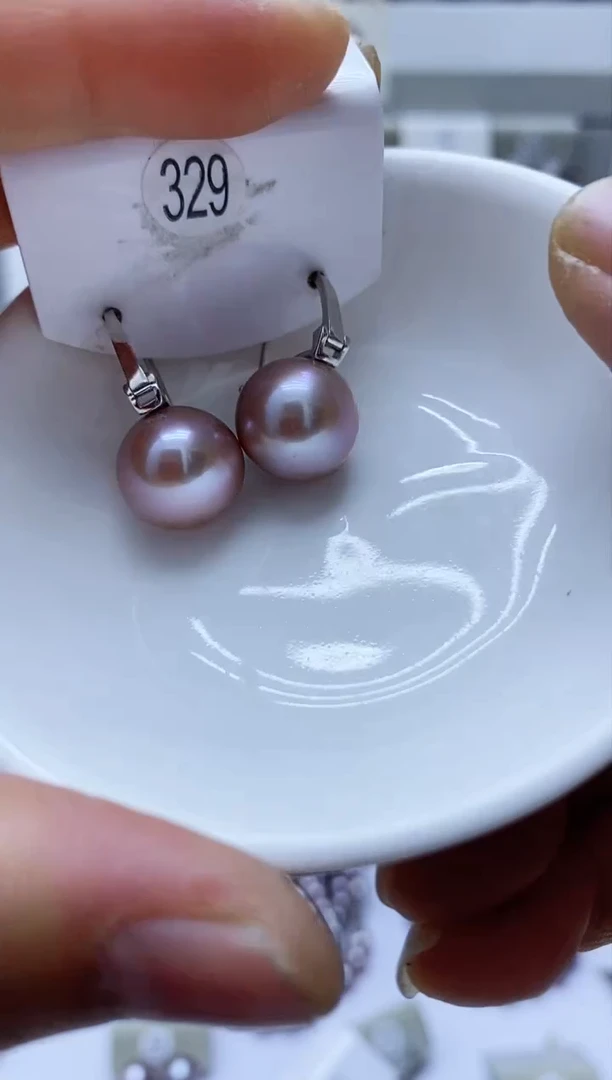 【闪购商品】淡水珍珠耳饰银S925镶嵌329