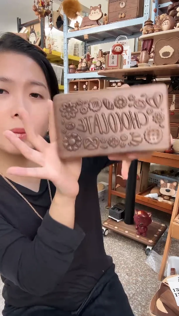 木黑胡桃饼干首饰盒