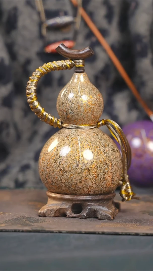 【闪购商品】RX139漆艺酒葫芦不包手串及旋转底座