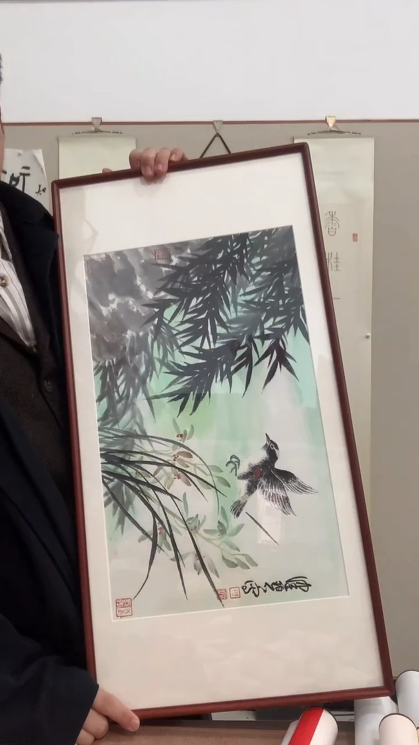 【闪购商品】国画陈老师 竹禽图 一件