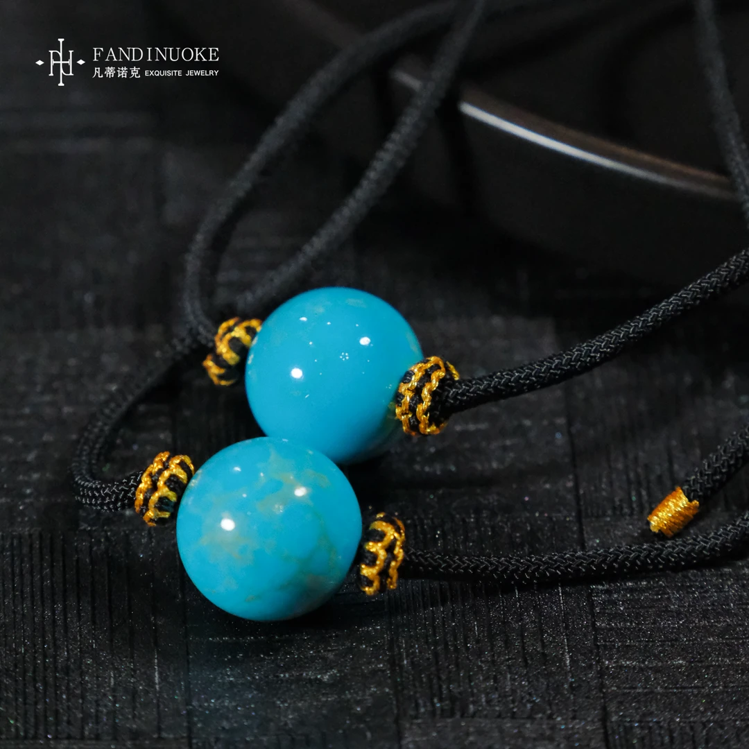 【加加专属】15  MJ65699-绿松石高瓷圆珠项链-多样性发一件-18mm+