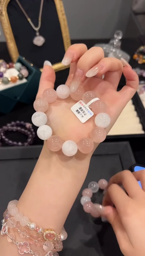 水晶手链未镶嵌奶呀泡泡设计款手串