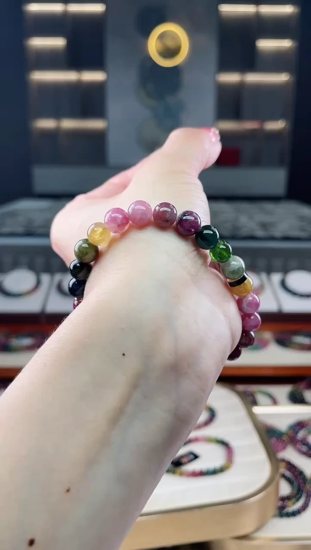 未镶嵌单圈手串碧玺（多样性发一条）T