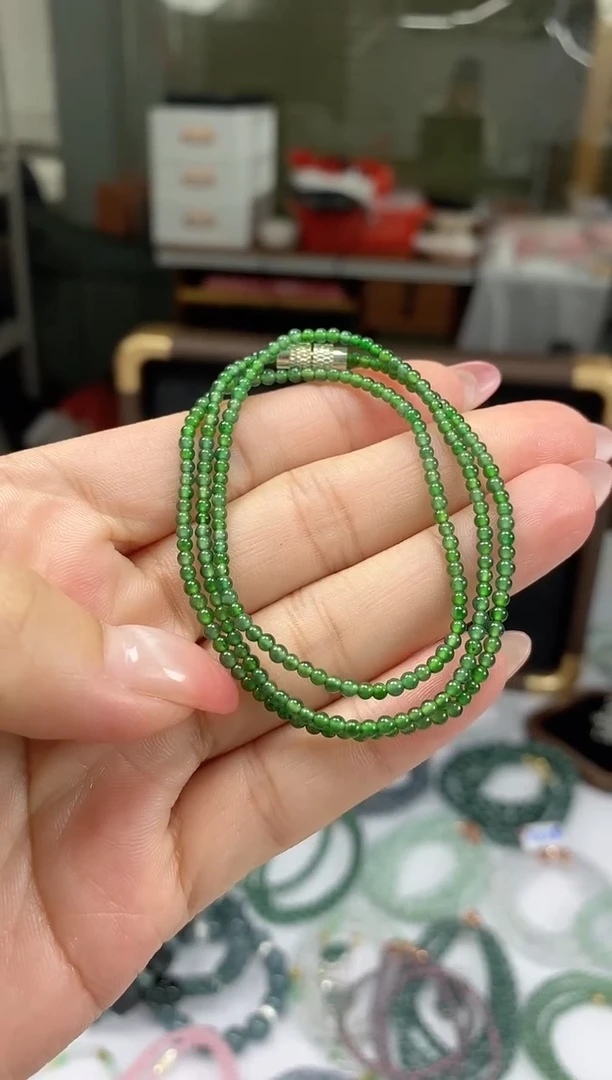 项链未镶嵌翡翠【天然翡翠珠链】