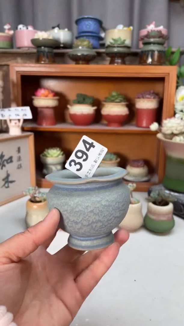 瓷片394小芳花盆编号