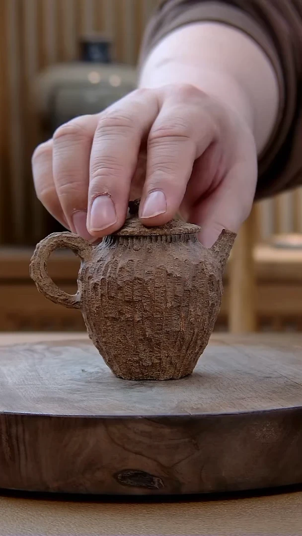 【闪购商品】陶泥树皮壶。。。。。。。。