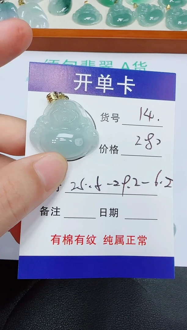 翡翠未镶嵌吊坠(赠链)14