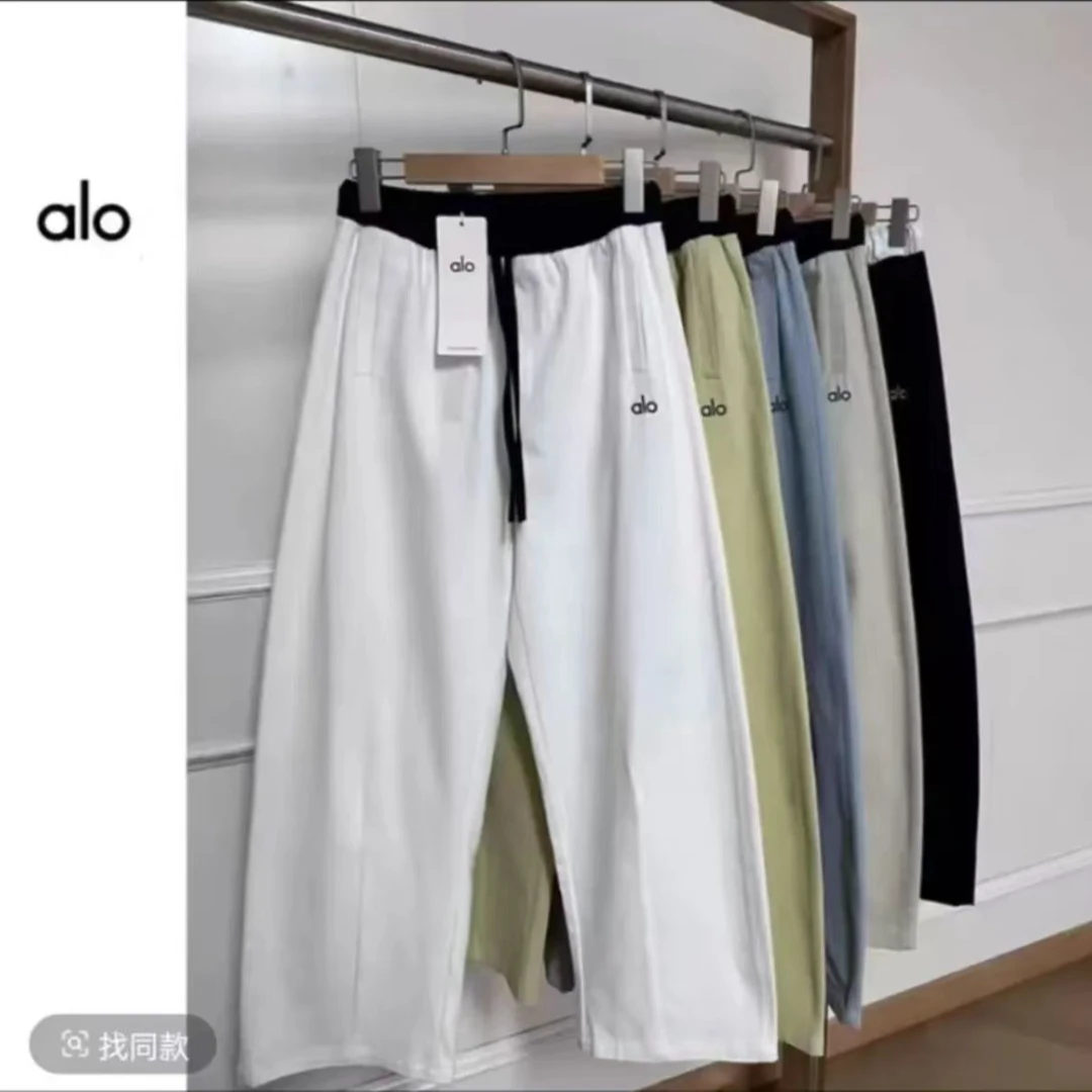 【aio五色休闲裤】春季新款撞色腰垂感显瘦宽松休闲裤