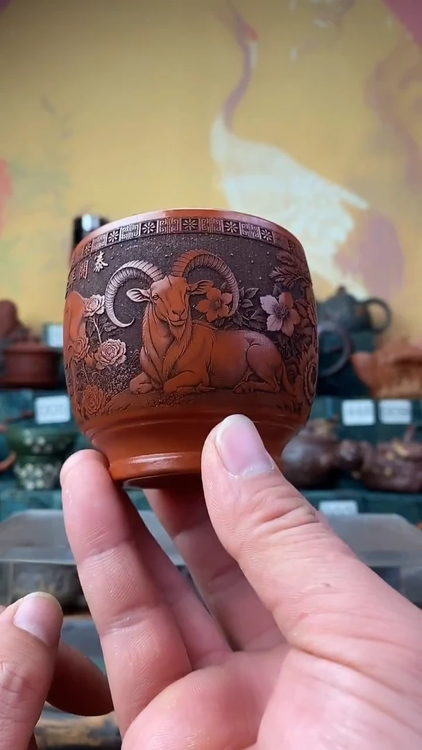 茶杯紫砂宜兴原矿紫砂