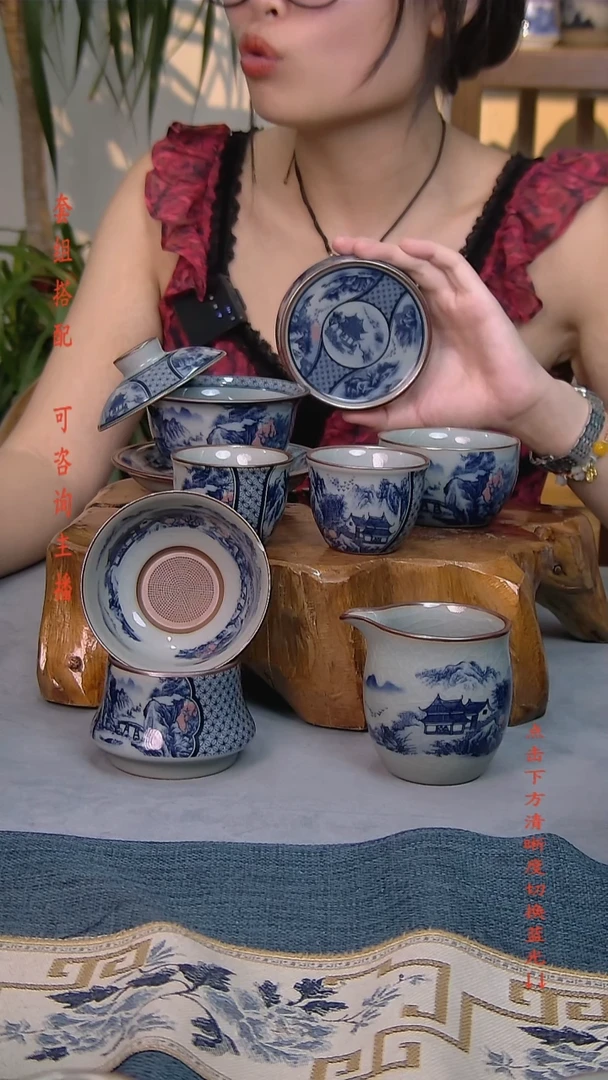 简装家用款7件套 老陶泥开片纹陶瓷茶具