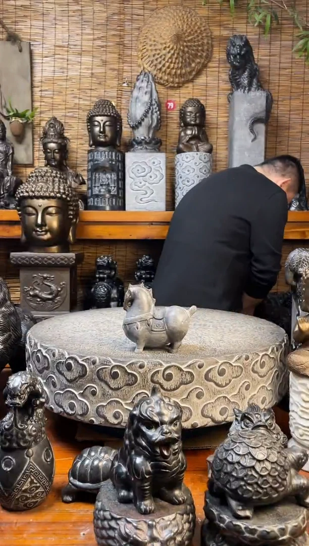 石材15小唐马天然青石雕刻