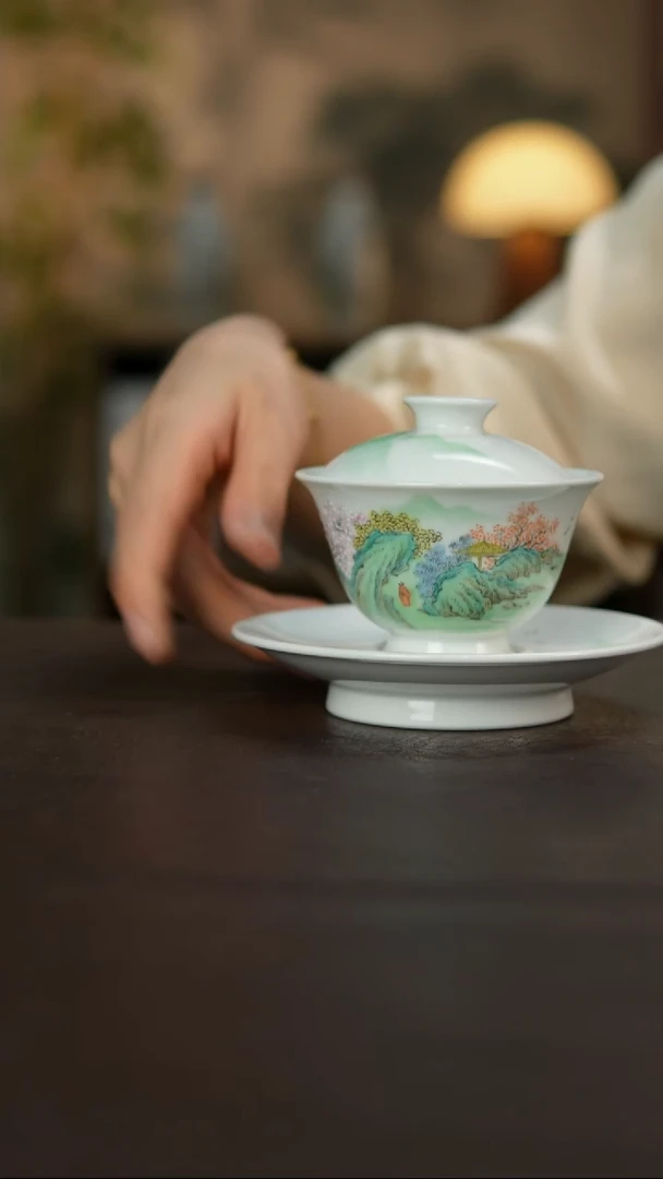杯景德镇陶瓷杯碗柴烧多人