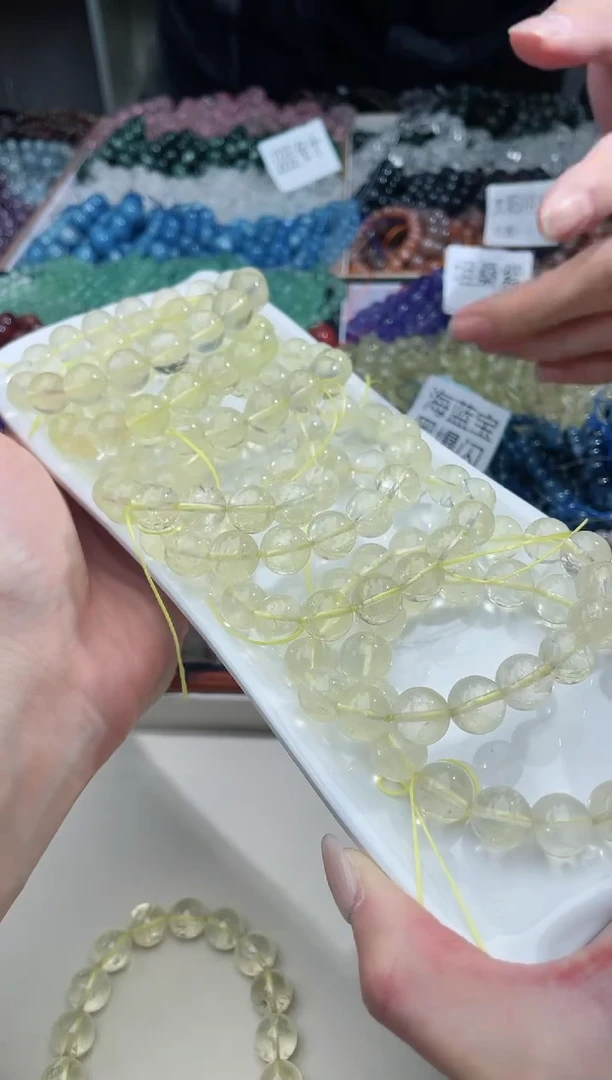 【闪购商品】水晶手链银S925镶嵌柠檬晶碎冰冰602
