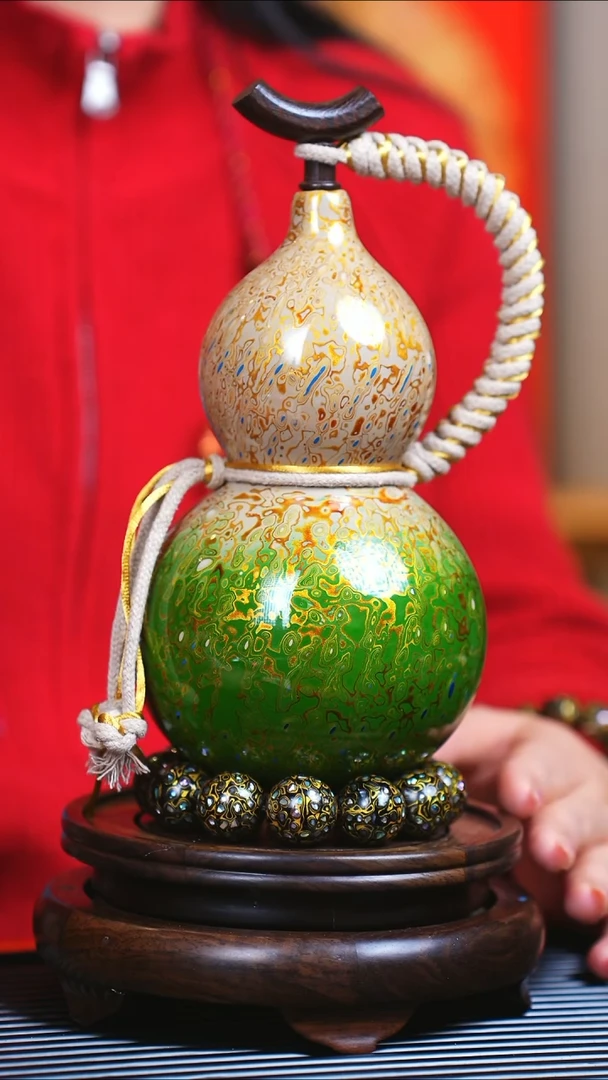 【闪购商品】JB090迎财神臻选非遗大漆酒葫芦