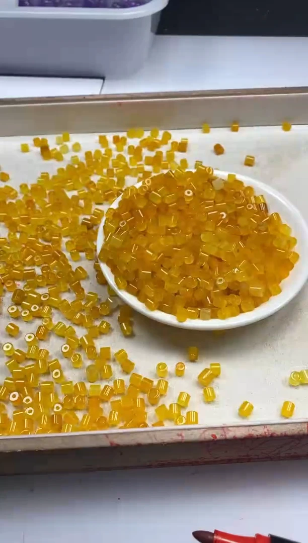 【闪购商品】玛瑙/玉髓颈饰未镶嵌w1411黄翡色桶珠5mm*30颗