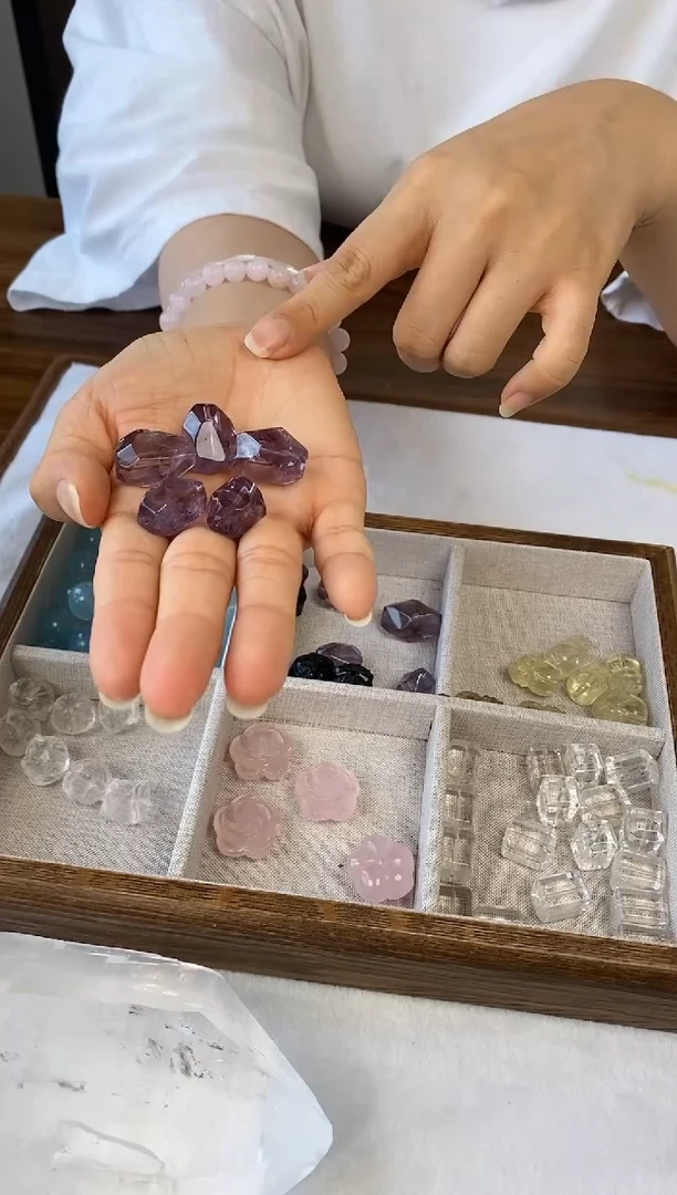 水晶手串未镶嵌紫水晶随行 配件