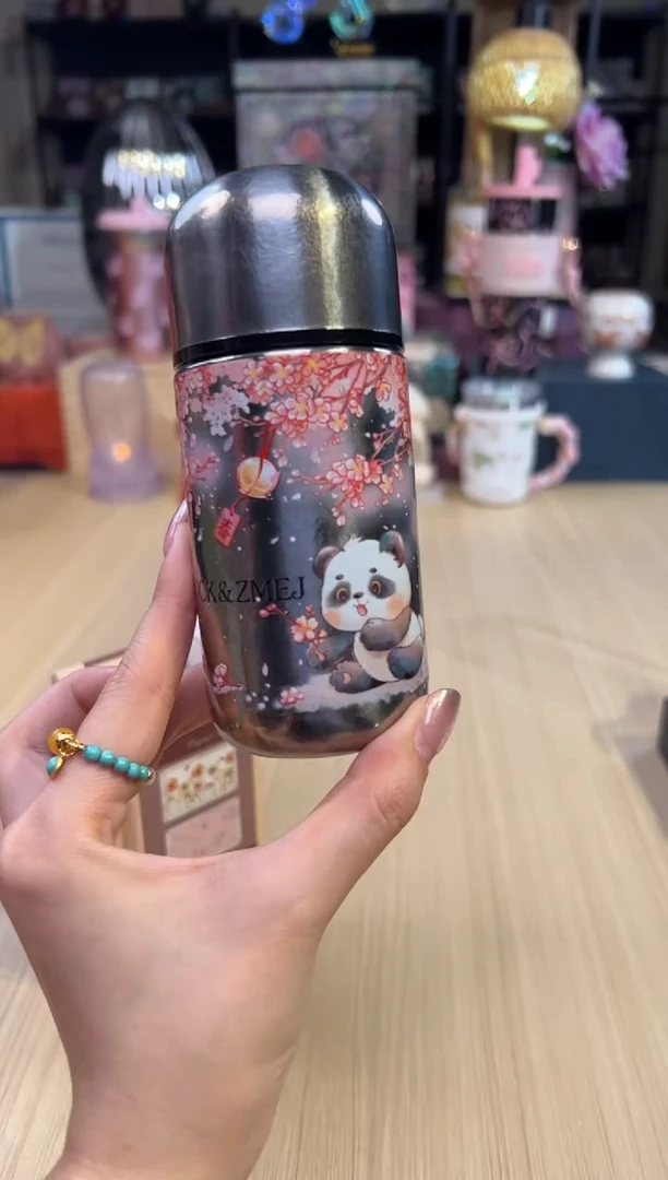 35造闵集 纯钛口袋杯 150mL（熊猫樱花）
