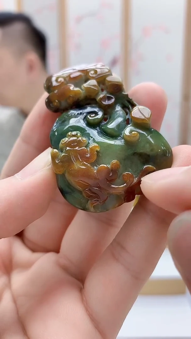 未镶嵌定制翡翠5161bb-毛货挂件28