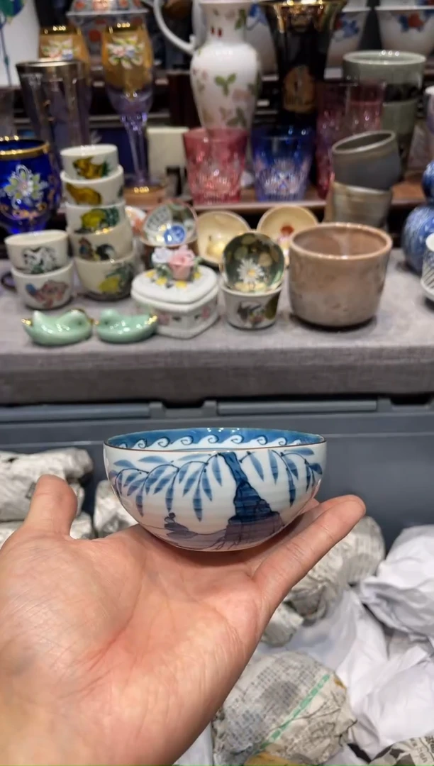 瓷片官窑华山青花小钵