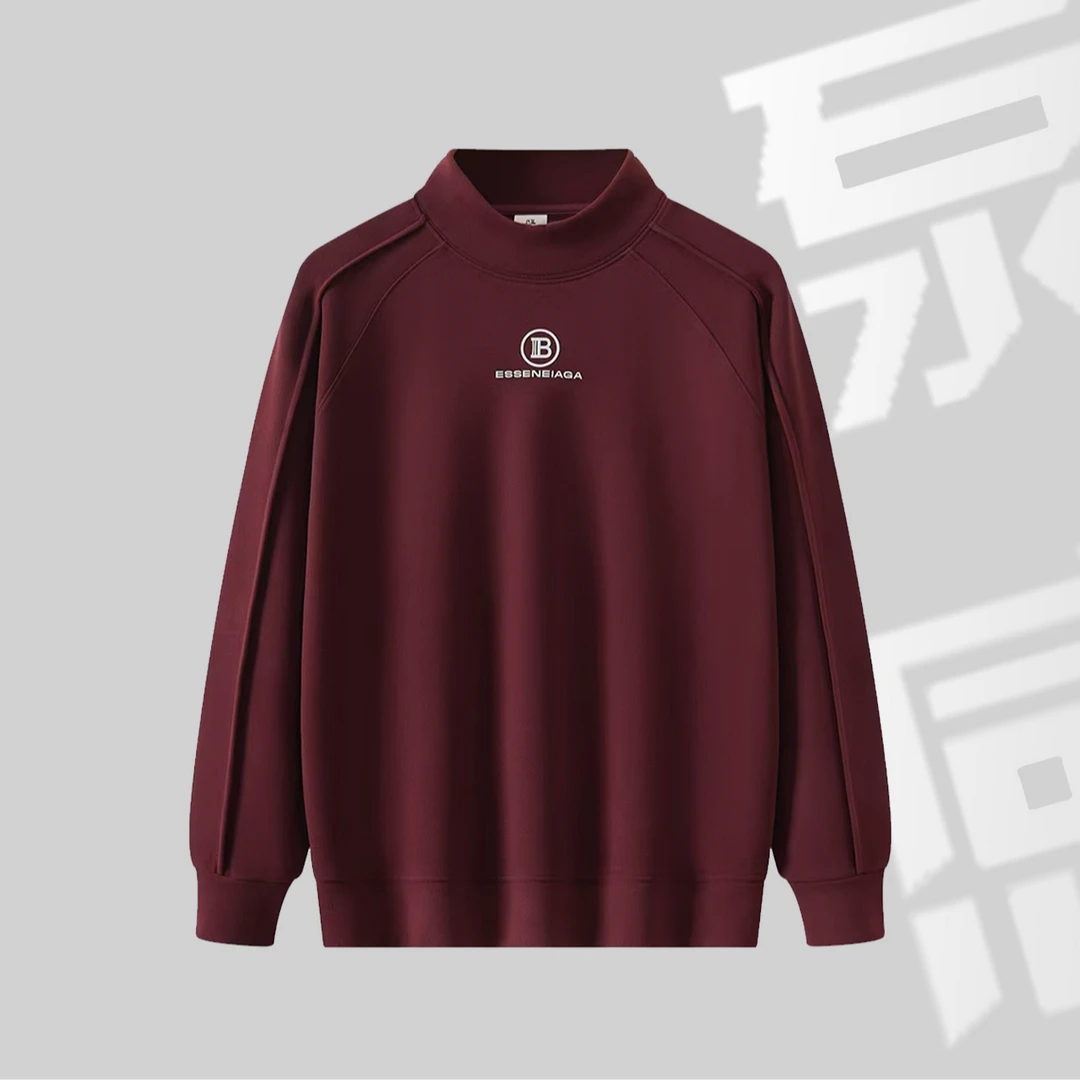 男装阔版新年红本命年红卫衣男士加绒圆领卫衣保暖 男上衣重磅