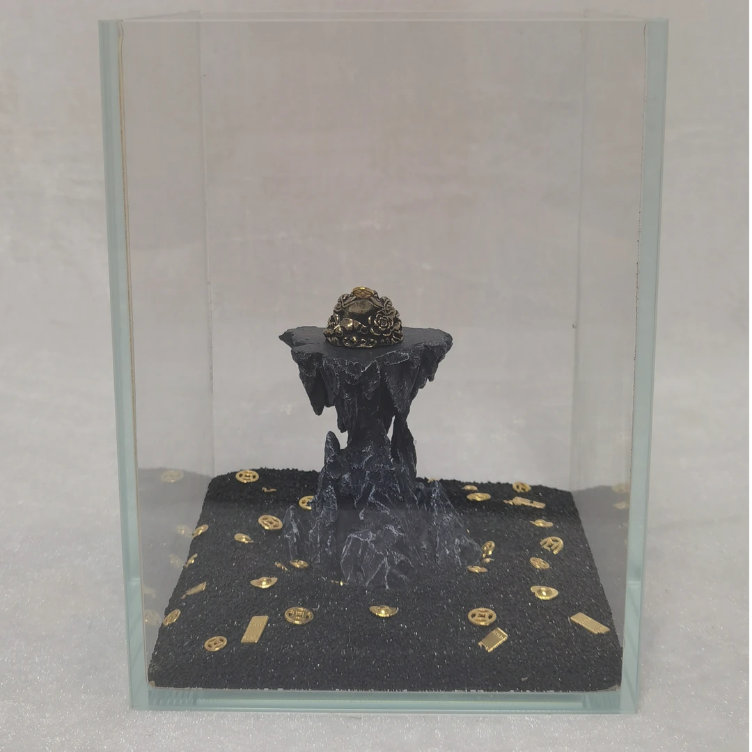 金蟾送财 斗鱼缸  造景创意手工 DIY