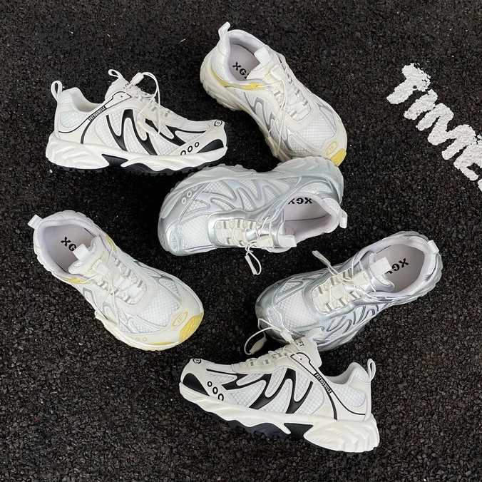 XGXC设计感歪头透气网面户外厚底运动鞋休闲老爹鞋潮鞋厚底XG2632