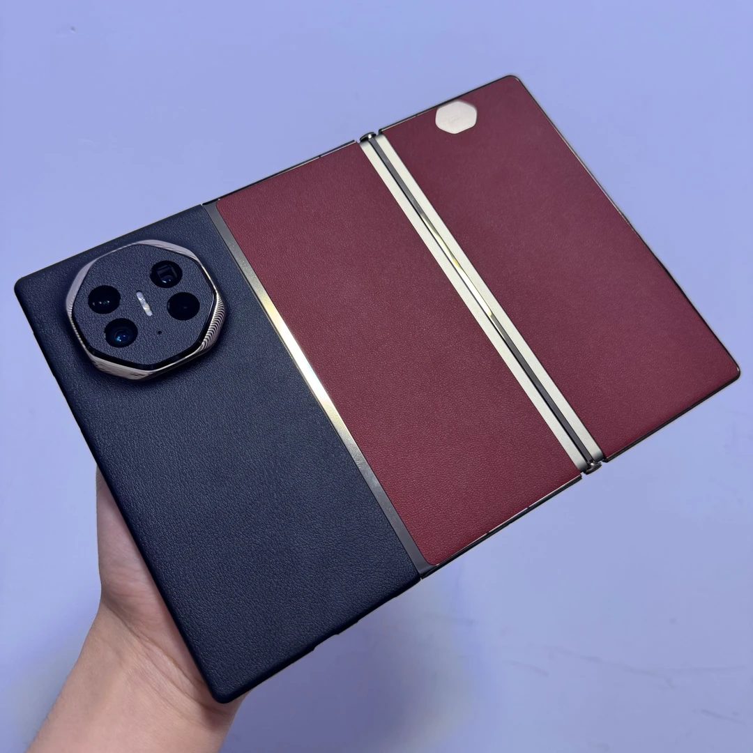 【拍一发二】适用于华为MateXT三折叠屏素皮全包精孔背膜轻薄防磕碰