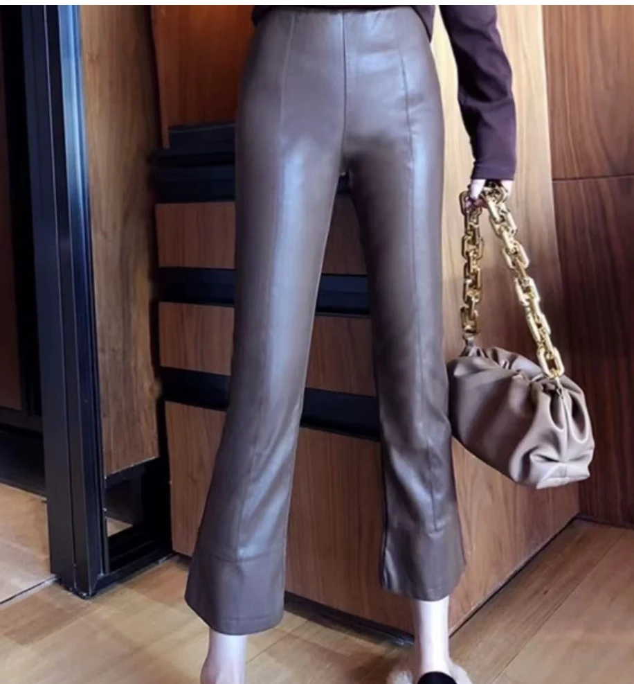 38-24227爆款女秋冬2024新款小个子微喇叭裤休闲裤115