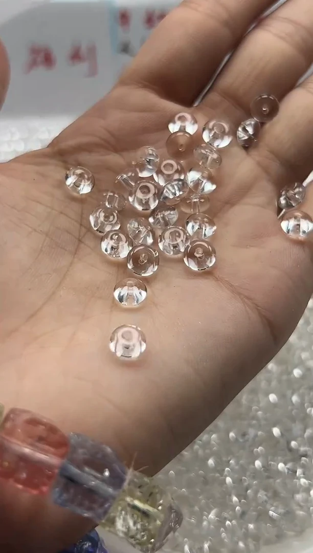 颈饰未镶嵌水晶W2300 白水算盘6*3MM*30颗