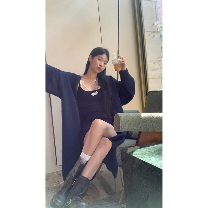 【粥粥清仓】秋季时尚百搭打底慵懒风网红连衣裙5186#