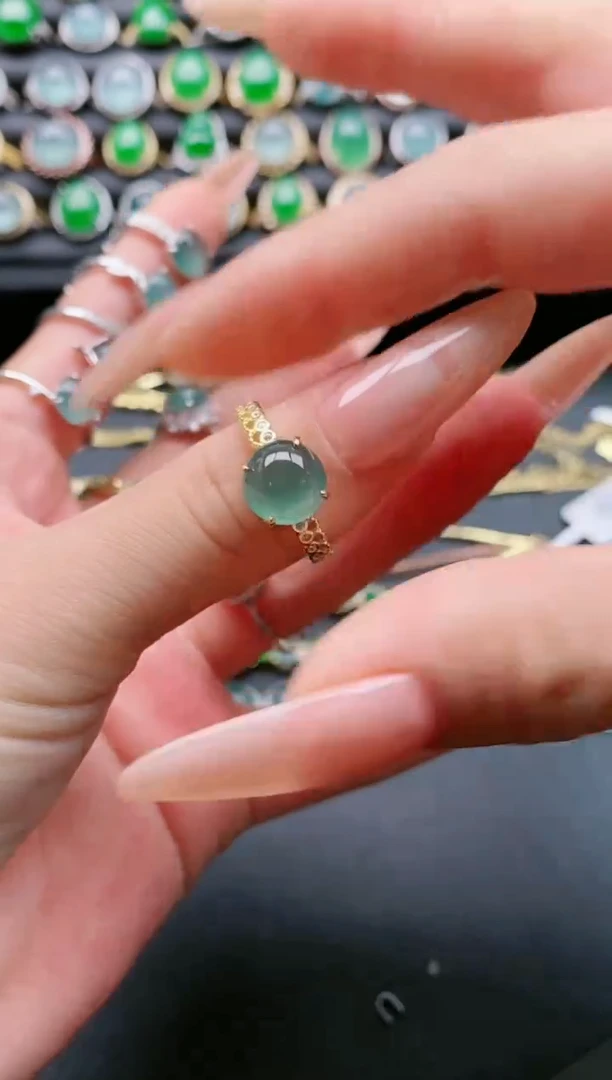 【闪购商品】翡翠戒指银S925镶嵌111111
