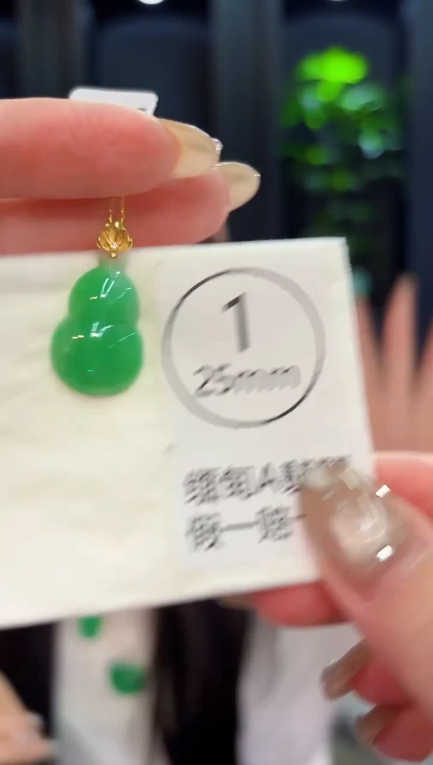 翡翠18K金镶嵌颈饰 缅料A货/支持复检/一件