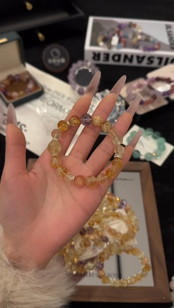 合金手链水晶黄塔晶x3137