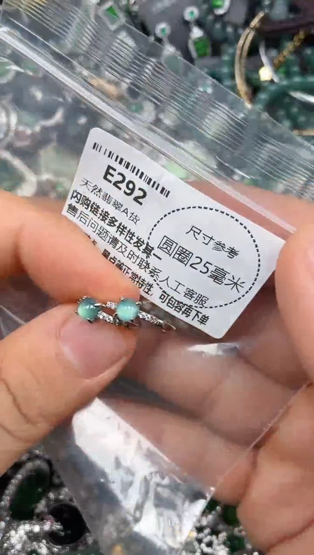 颈饰未镶嵌翡翠E292耳扣